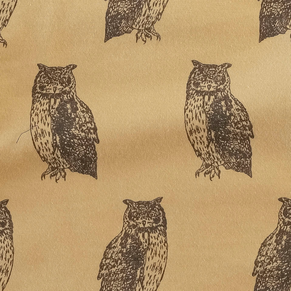 short sleeve cargo pocket tee | owl | organic cotton jersey