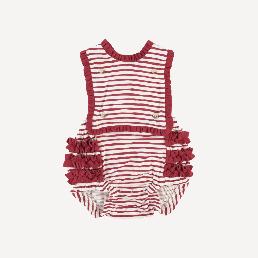 the ruffle gretel bubble | painterly stripe | bamboo