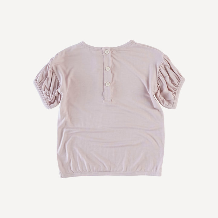 short sleeve balloon tee | pale violet | bamboo – kate quinn