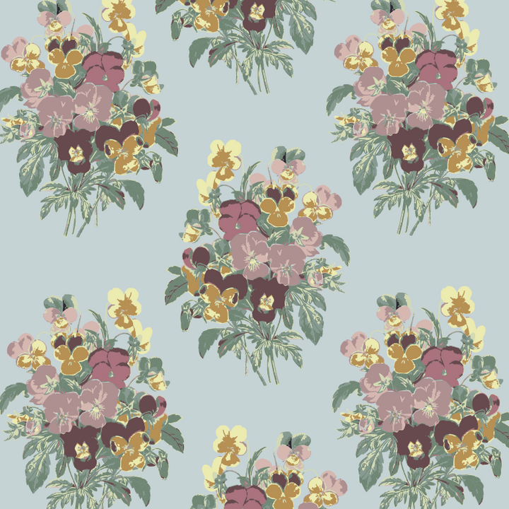 PREORDER long sleeve cowgirl bubble | pansy | bamboo