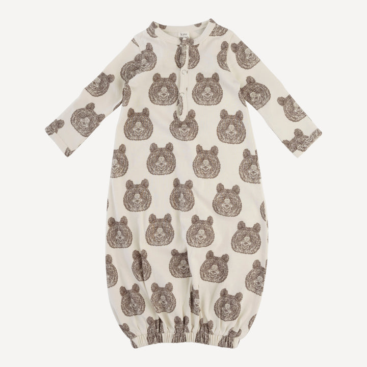 long sleeve classic infant sacque | papa bear | organic cotton jersey