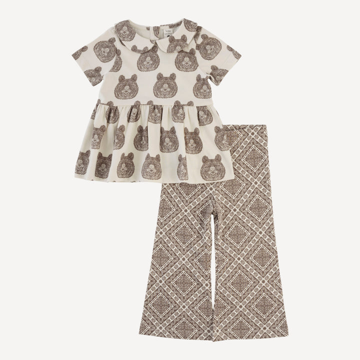 short sleeve payton set | papa bear | organic cotton jersey
