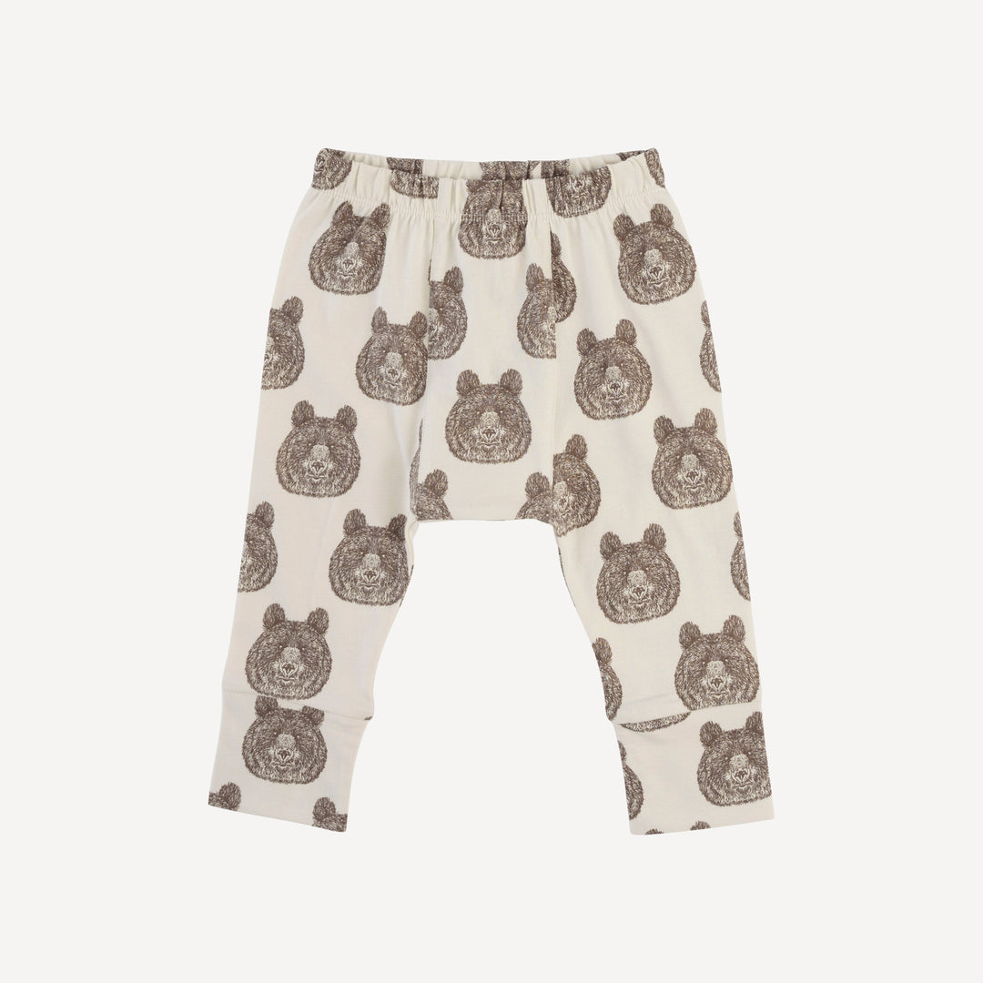 classic panda pant | papa bear | organic cotton jersey