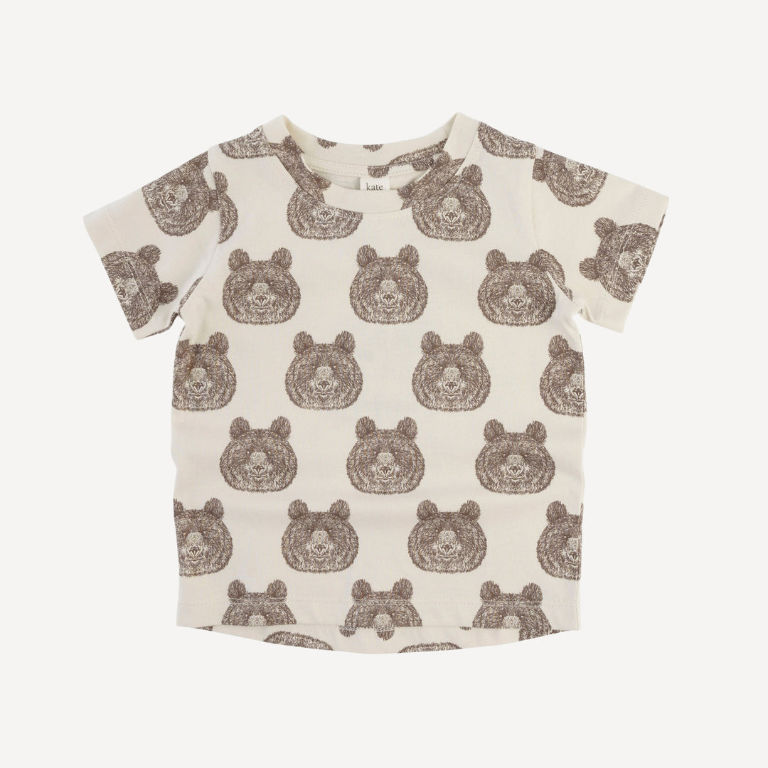 short sleeve essential boxy tee | papa bear | organic cotton jersey