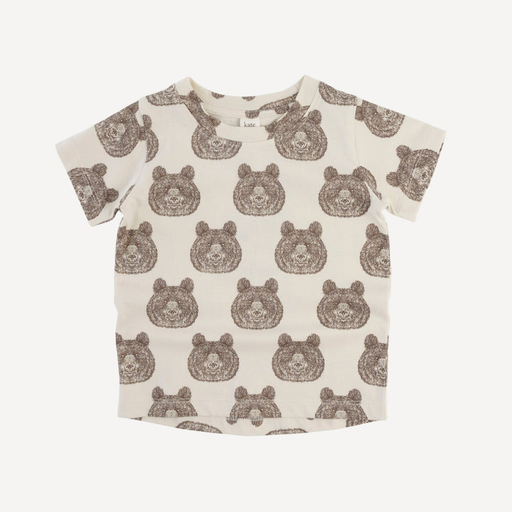 short sleeve essential boxy tee | papa bear | organic cotton jersey