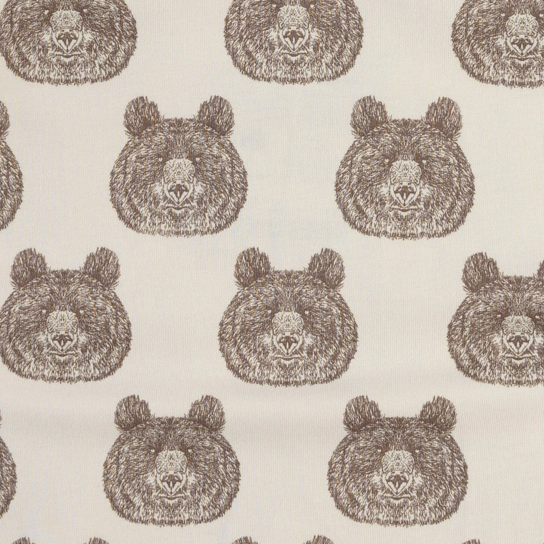 long sleeve two way zipper footie | papa bear | organic cotton jersey