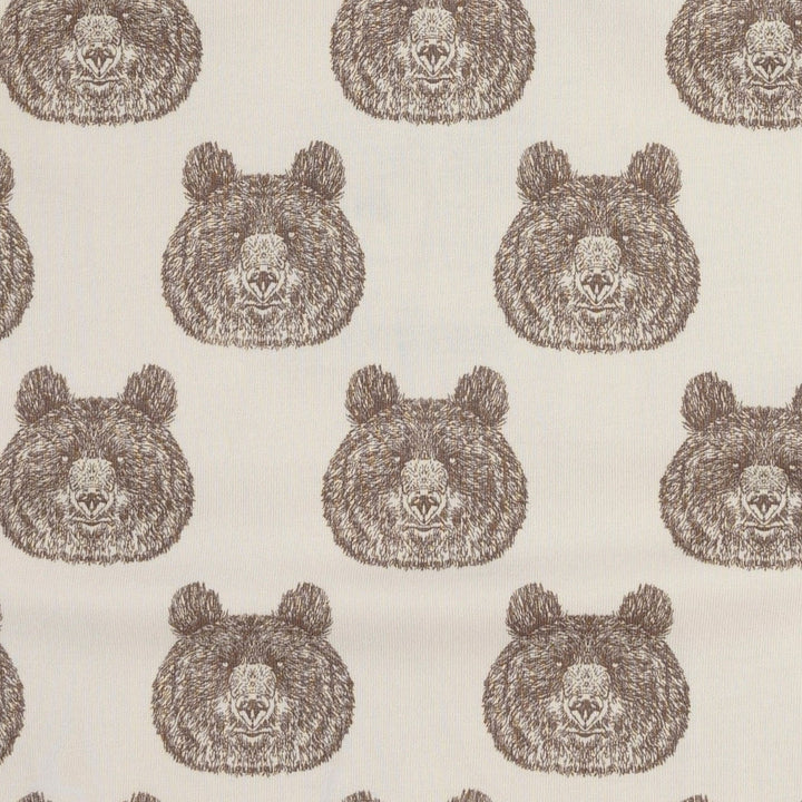 long sleeve two way zipper footie | papa bear | organic cotton jersey