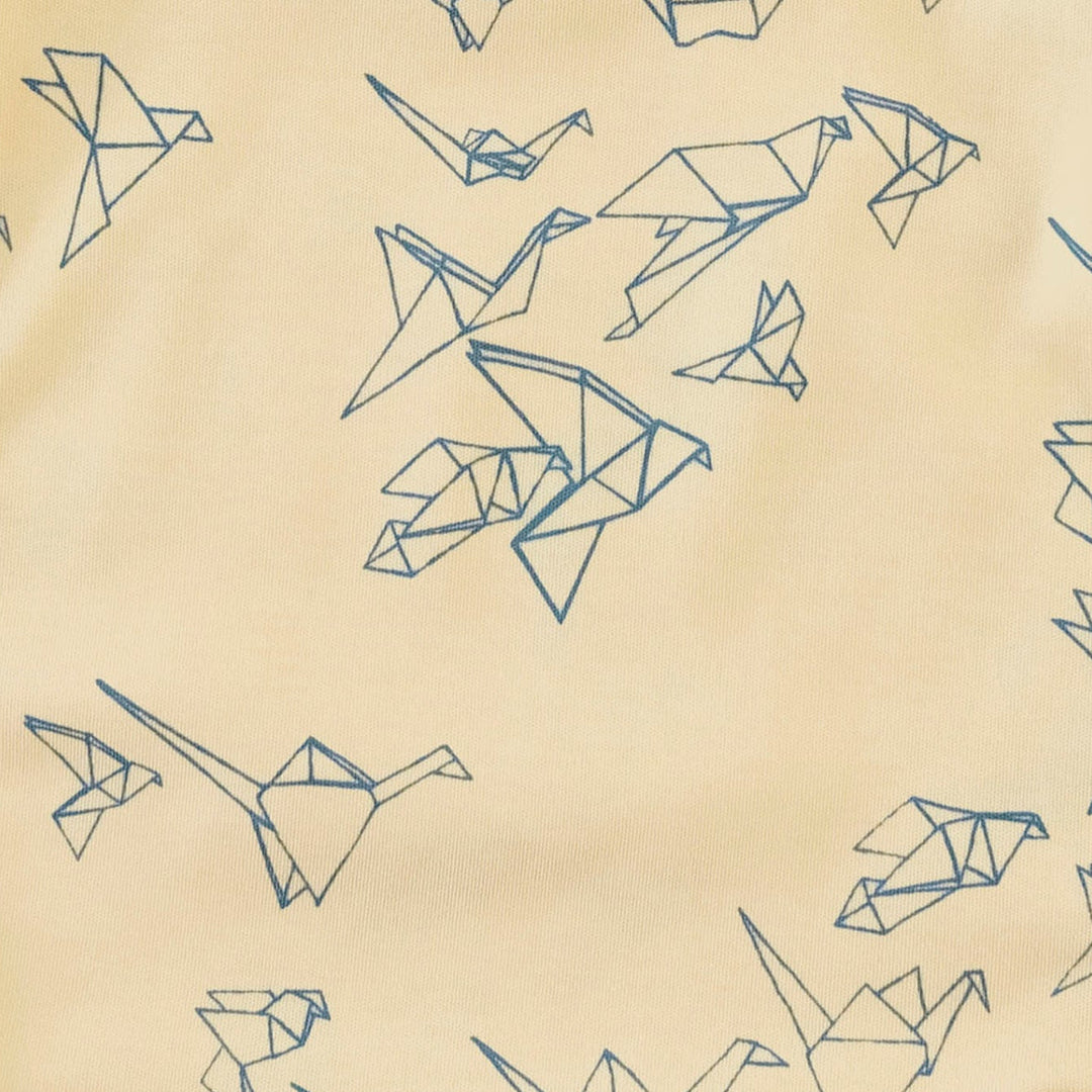 single layer blanket | paper cranes | organic cotton interlock