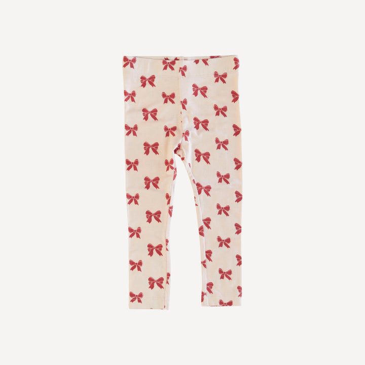 classic skinny legging | peach bows | bamboo