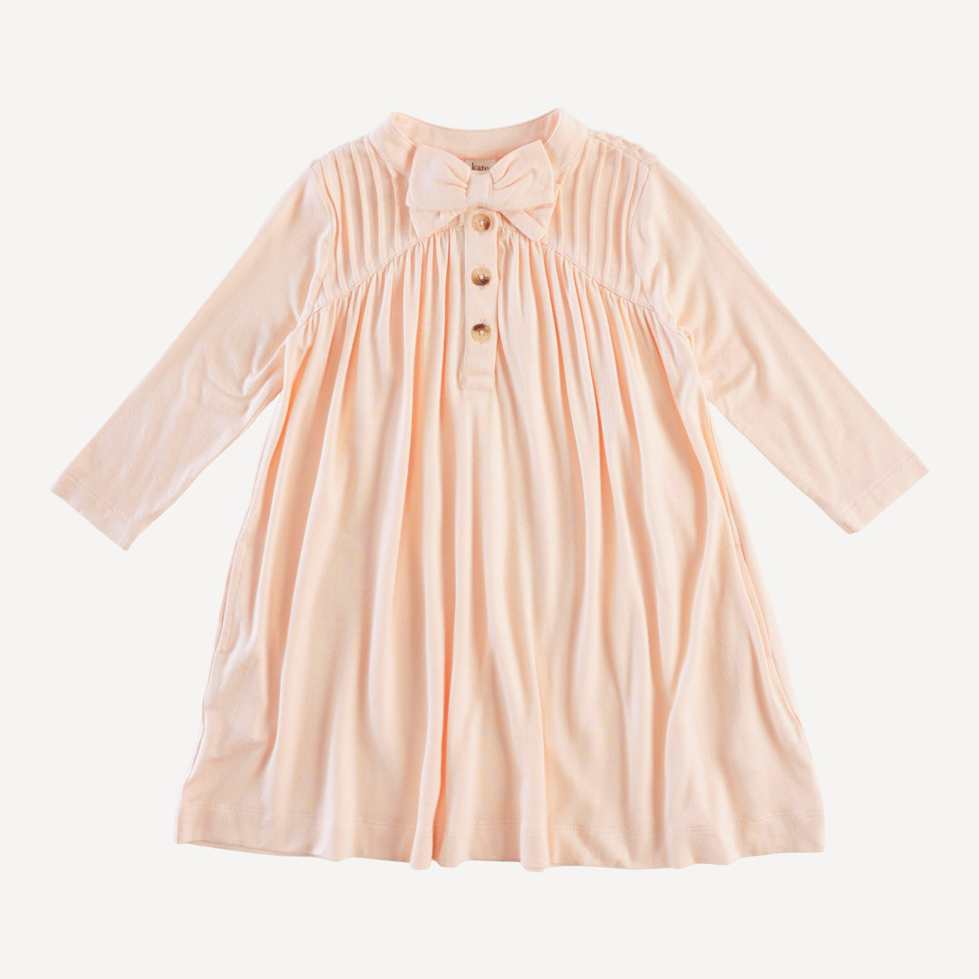 long sleeve library dress | peach cream | bamboo