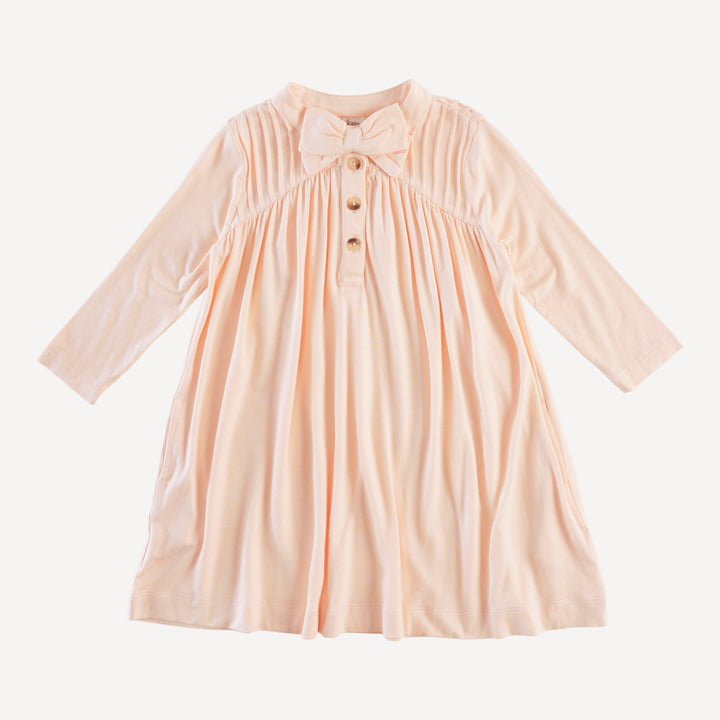 long sleeve library dress | peach cream | bamboo