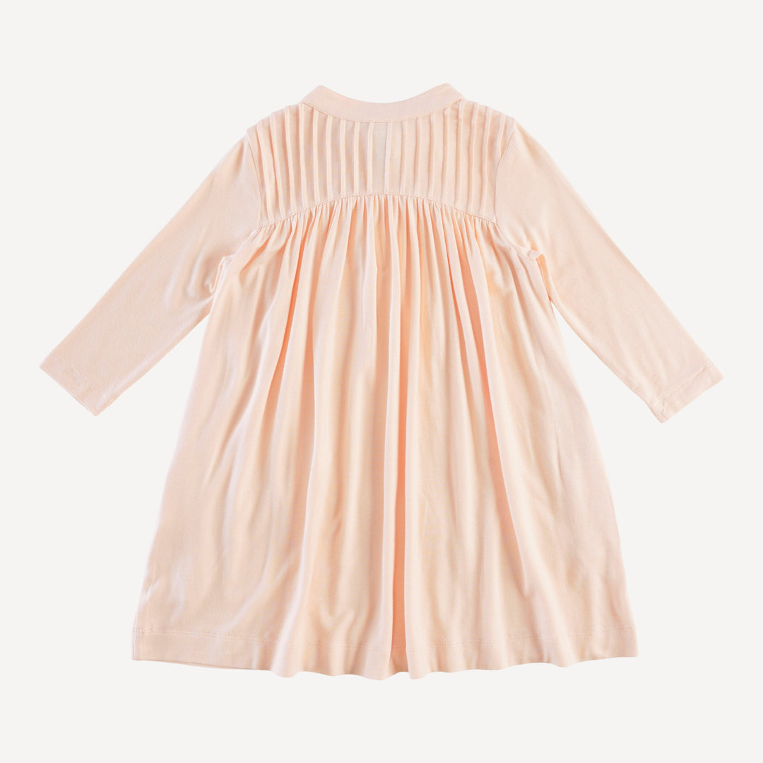 long sleeve library dress | peach cream | bamboo