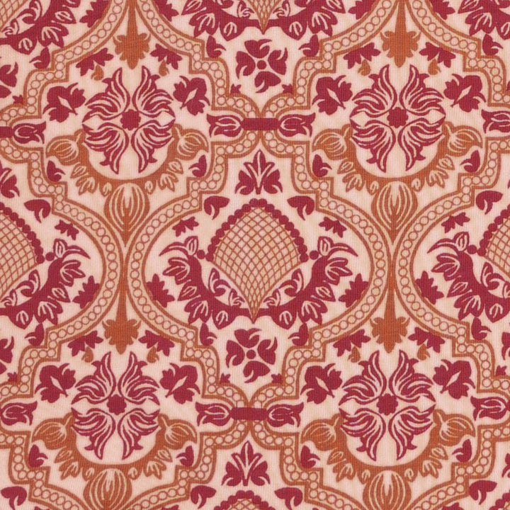 sleeveless kate top | peach folk floral | organic cotton jersey