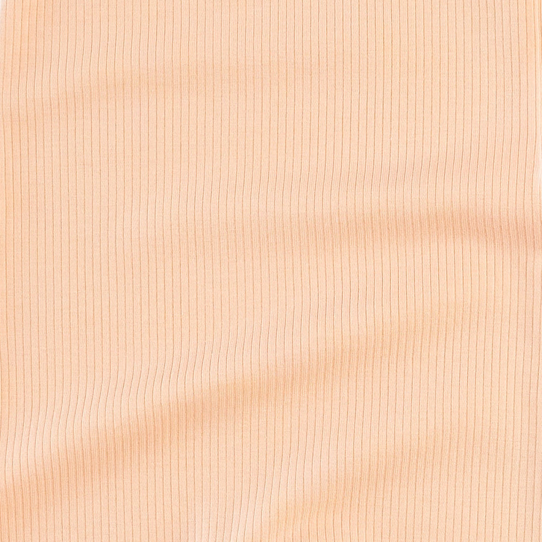 long sleeve convertible zippy pj | peach | modal skinny rib