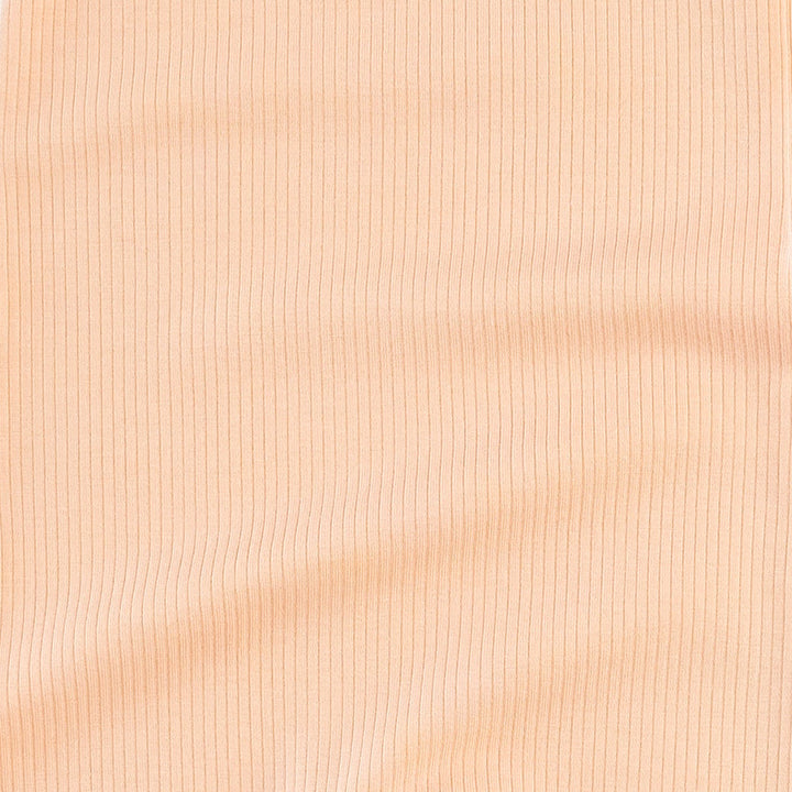 long sleeve convertible zippy pj | peach | modal skinny rib