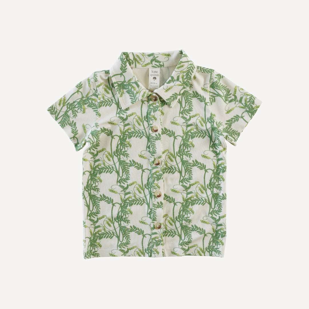 short sleeve button down shirt | pea pod | bamboo