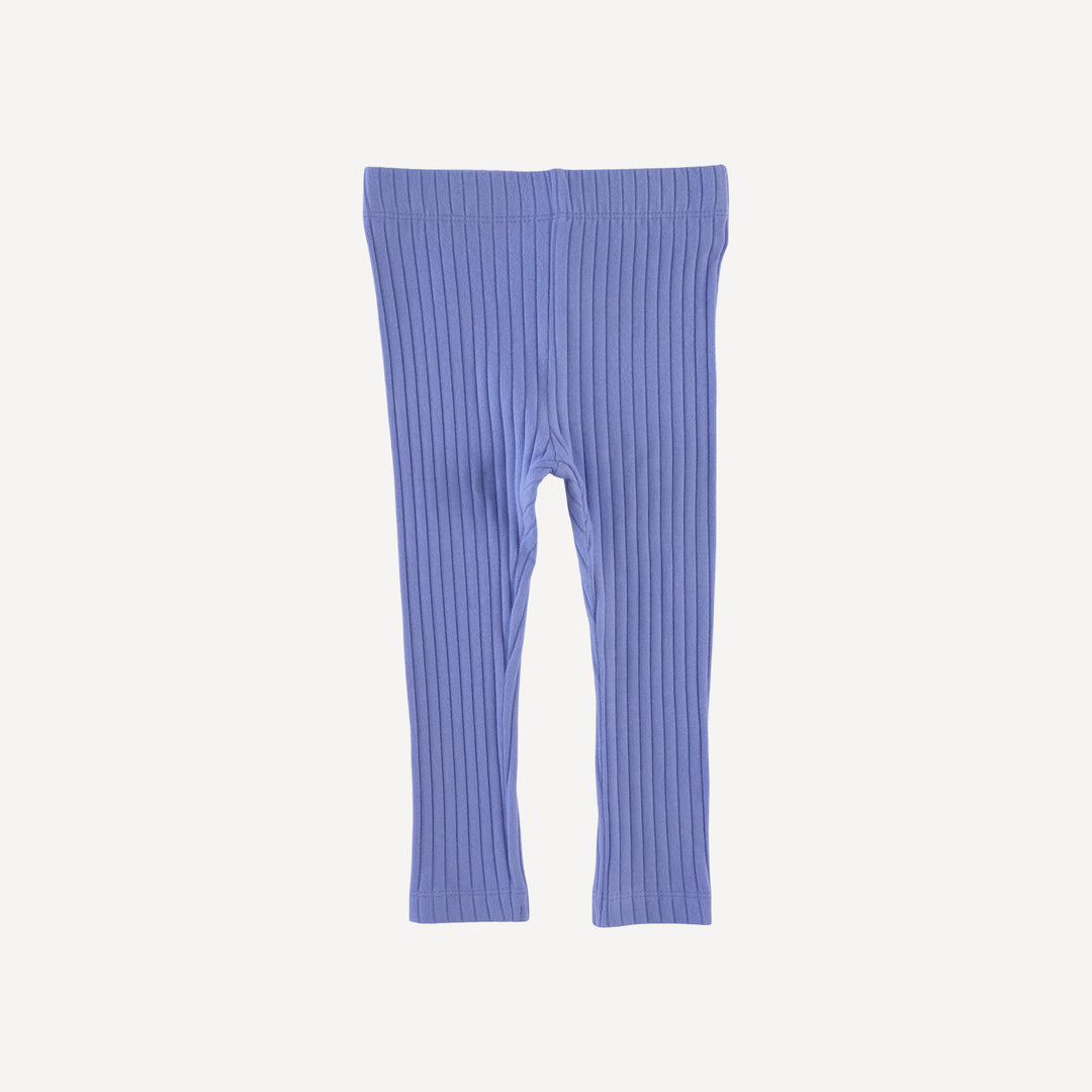 classic skinny legging | periwinkle | organic cotton wide rib