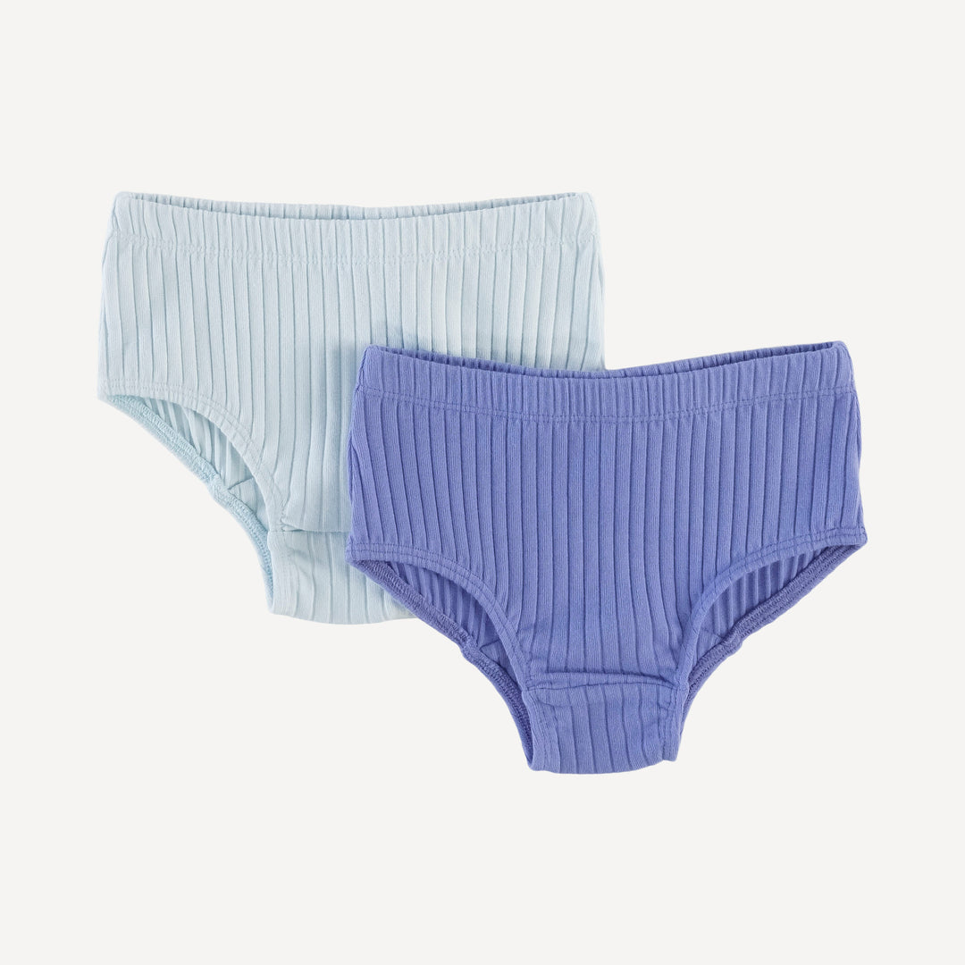 underwear set of two | periwinkle | organic cotton wide rib