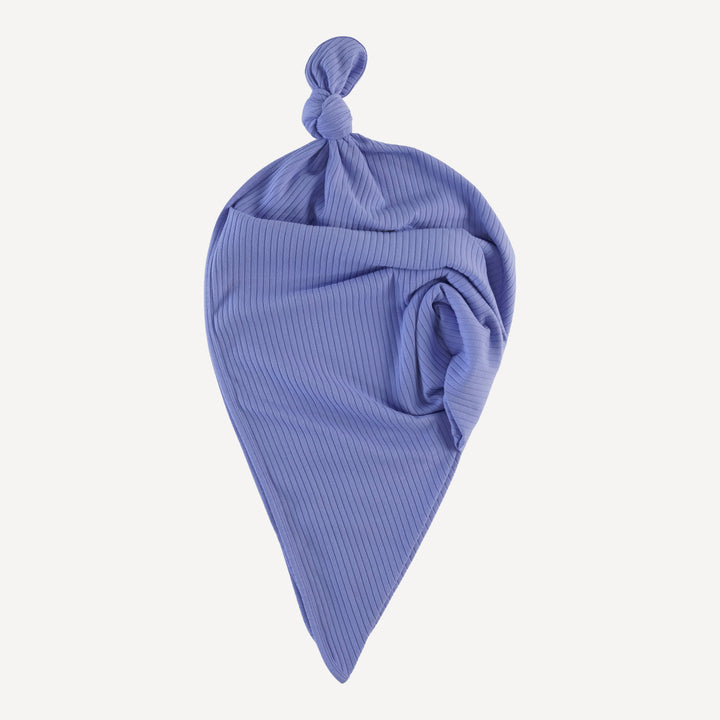 classic single layer blanket | periwinkle | organic cotton wide rib