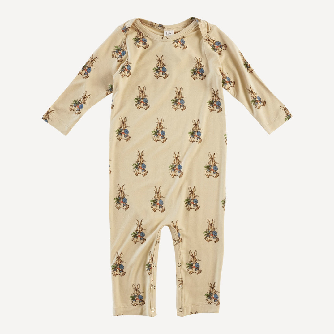 long sleeve lap neck jumpsuit | peter rabbit | bamboo