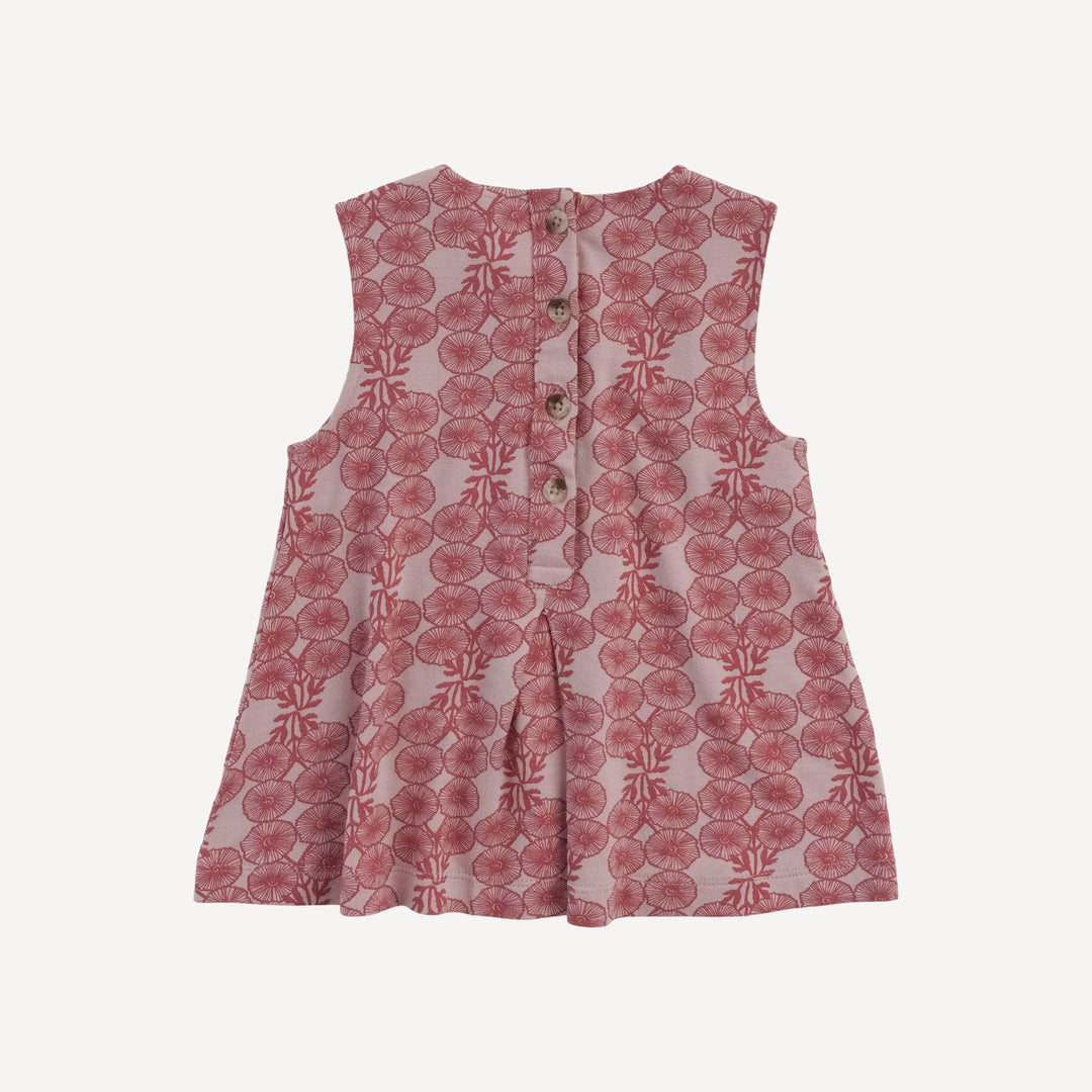 sleeveless button tab top | petunia | bamboo