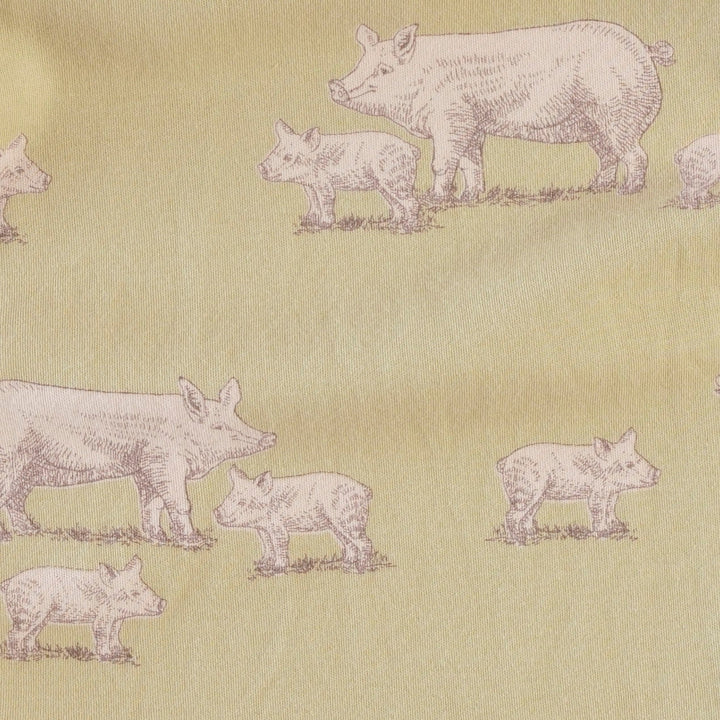 single layer blanket | piglets | organic cotton interlock