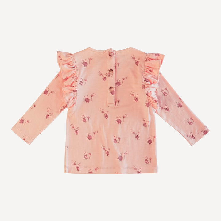 long flutter sleeve tee | piglet | bamboo