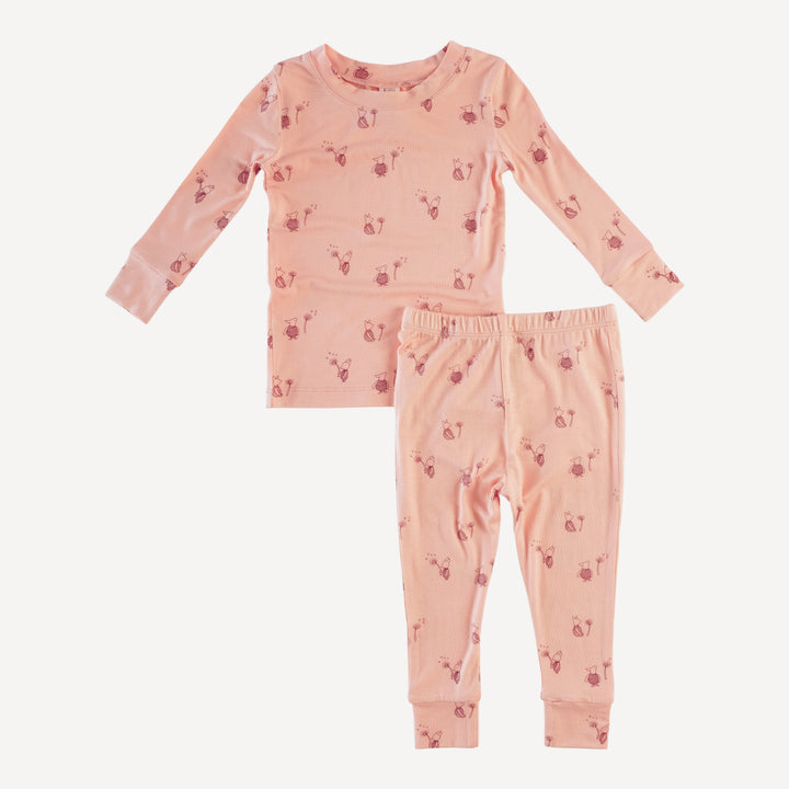 long sleeve crew neck pj set | piglet | bamboo