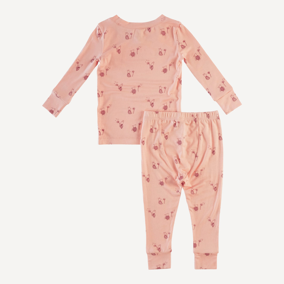 long sleeve crew neck pj set | piglet | bamboo