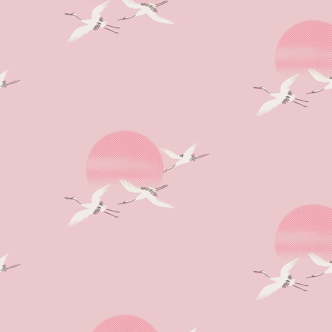 PREORDER jade bloomer set | pink crane | modal