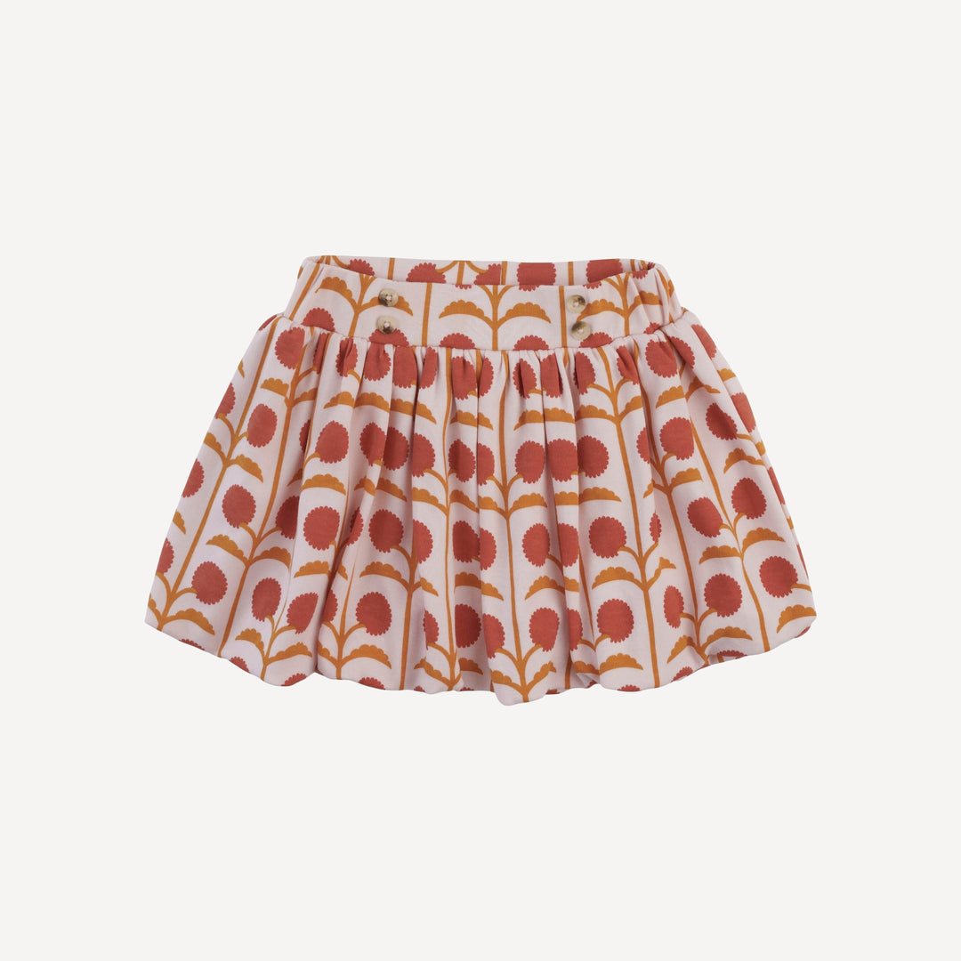 bubble skirt | pink dandelion puff | organic cotton interlock