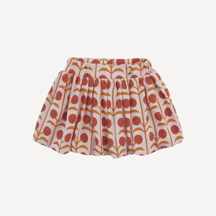 bubble skirt | pink dandelion puff | organic cotton interlock
