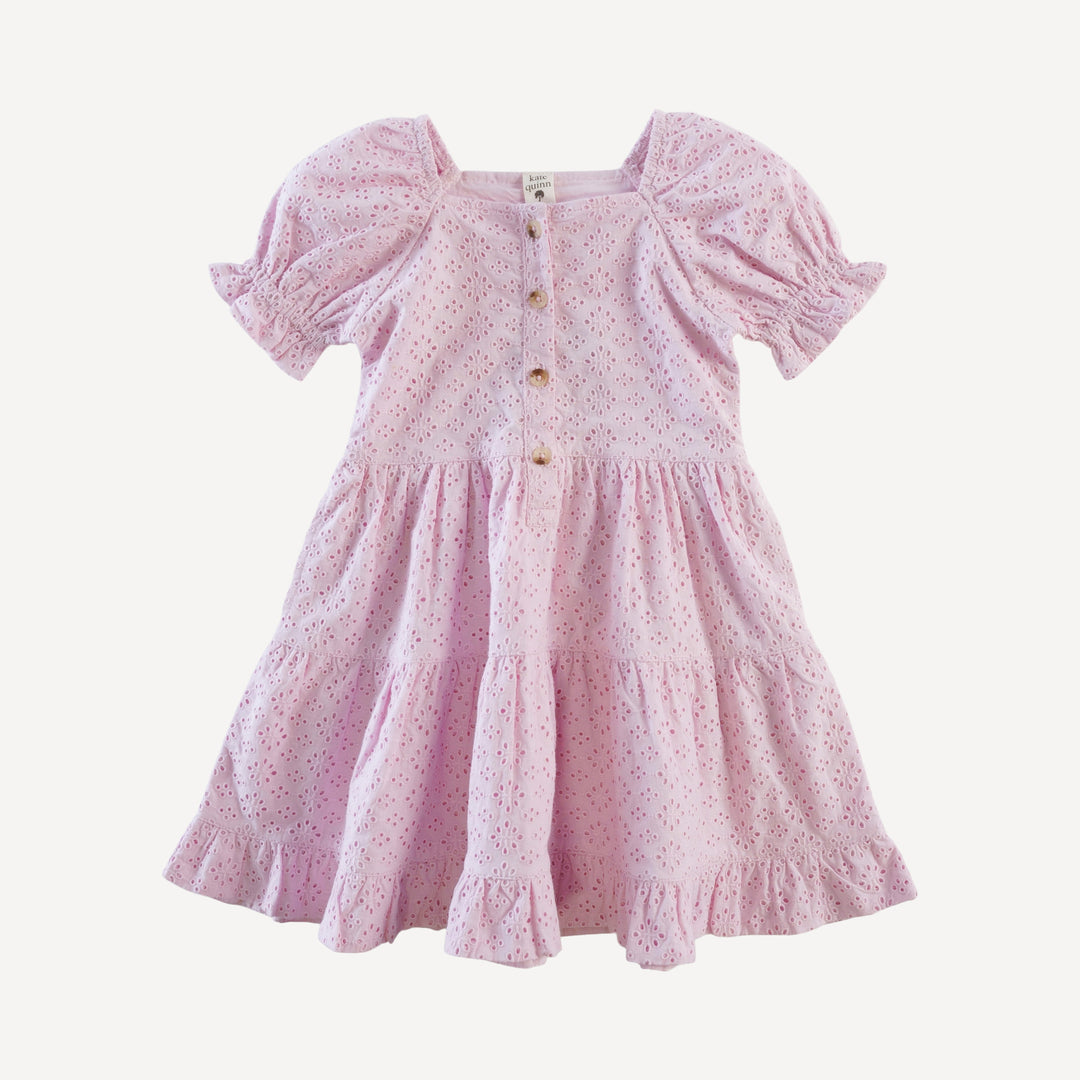 100 acre wood dress | pink | organic cotton woven eyelet