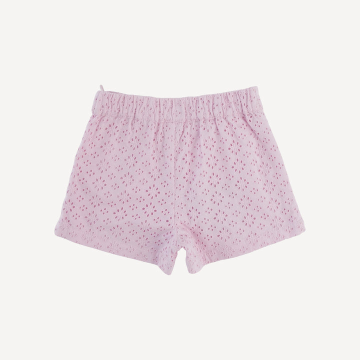 100 acre wood short | pink | organic cotton woven eyelet