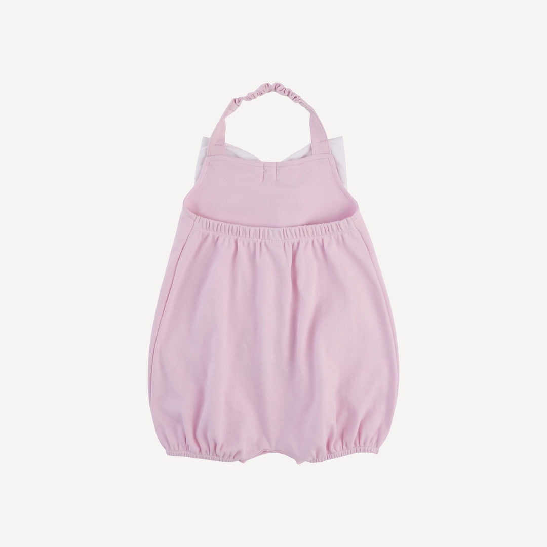 halter bow bubble | pink | organic cotton interlock