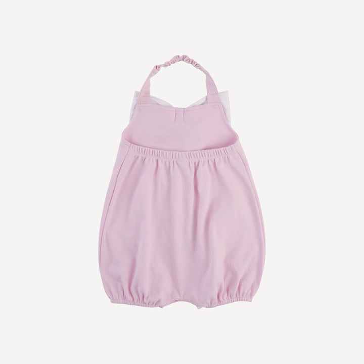 halter bow bubble | pink | organic cotton interlock