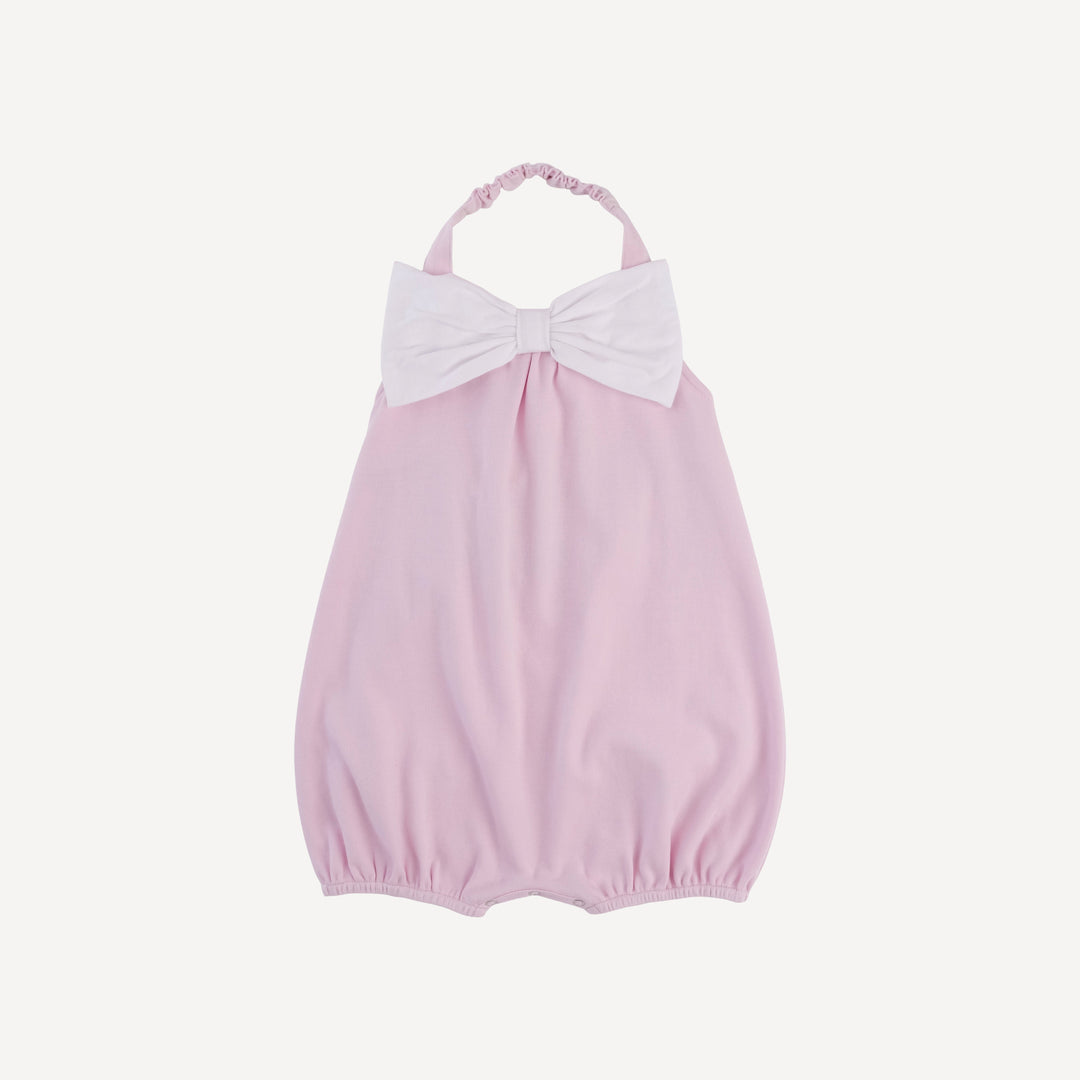 halter bow bubble | pink | organic cotton interlock