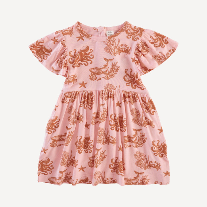 colette dress | pink nautical toile | bamboo