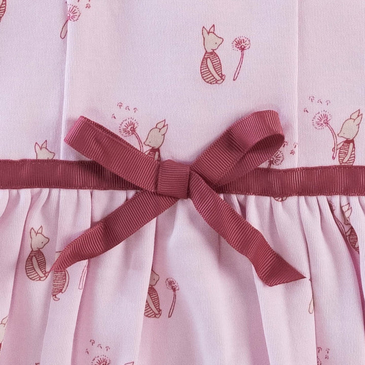 spaghetti bow bubble | pink piglet | organic cotton interlock