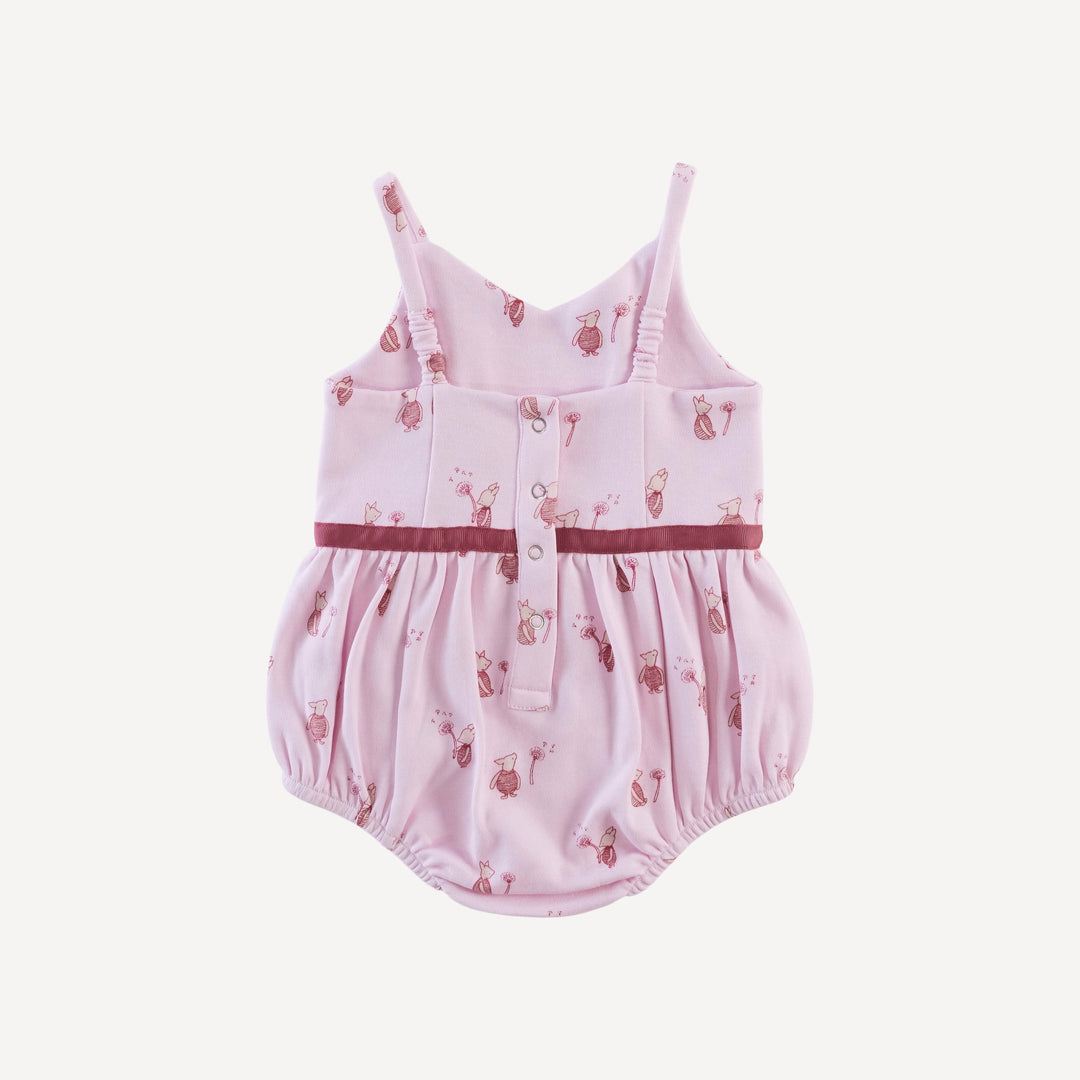 spaghetti bow bubble | pink piglet | organic cotton interlock