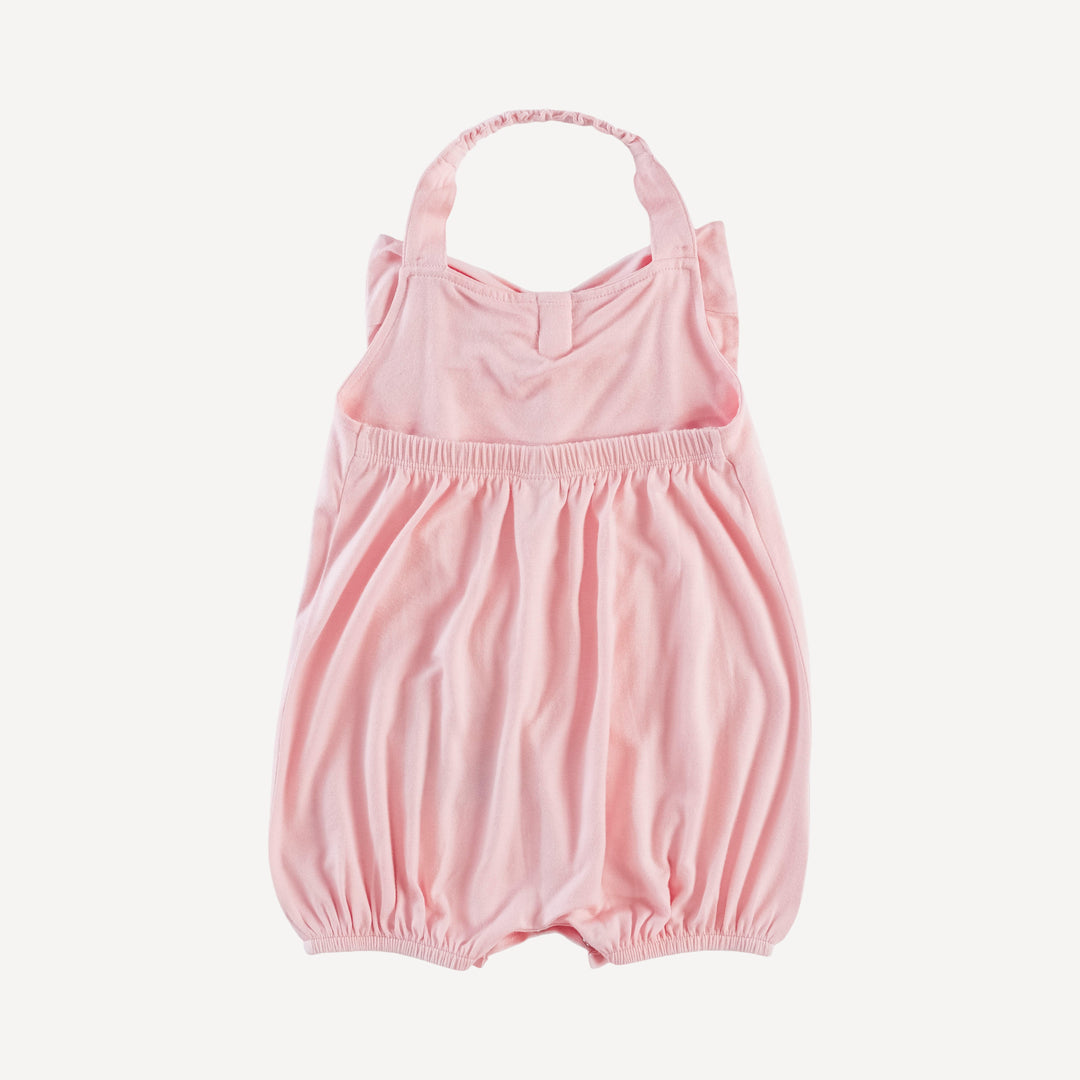 halter bow bubble | pink salt | bamboo