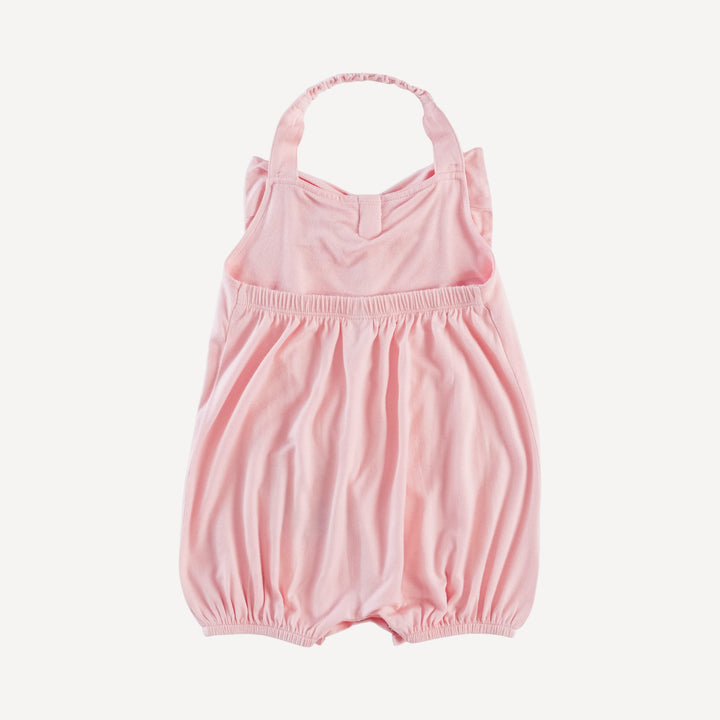 halter bow bubble | pink salt | bamboo