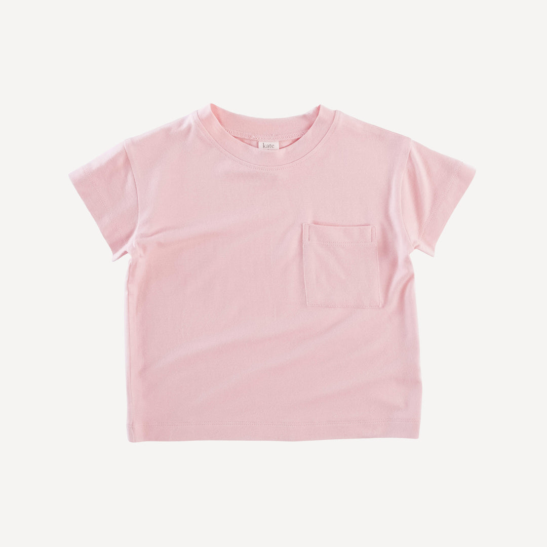 short sleeve relaxed classic pocket tee | pink salt | bamboo