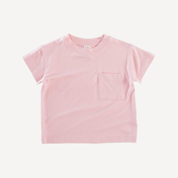 short sleeve relaxed classic pocket tee | pink salt | bamboo