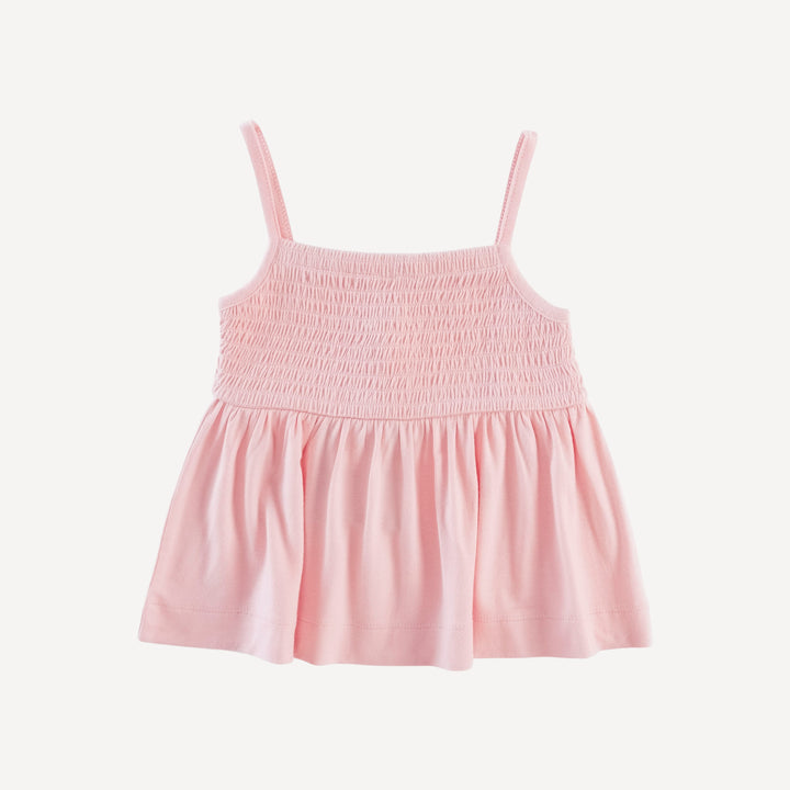 spaghetti strap smocked top | pink salt | bamboo