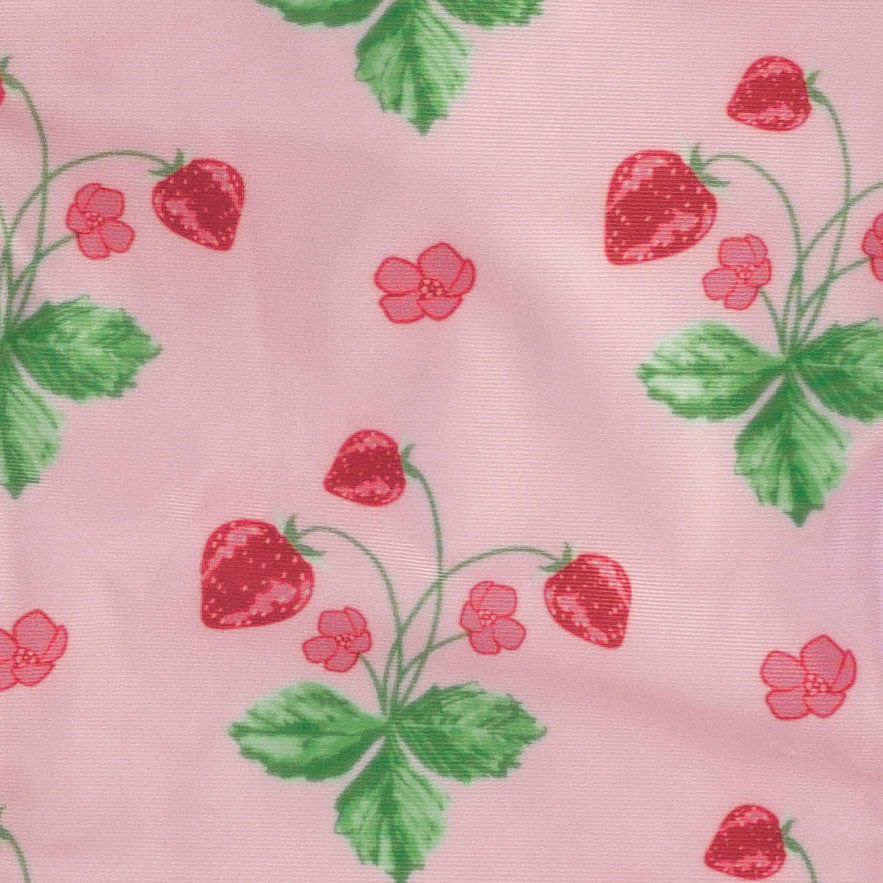 side ruffle tank swimsuit | pink strawberry | swim