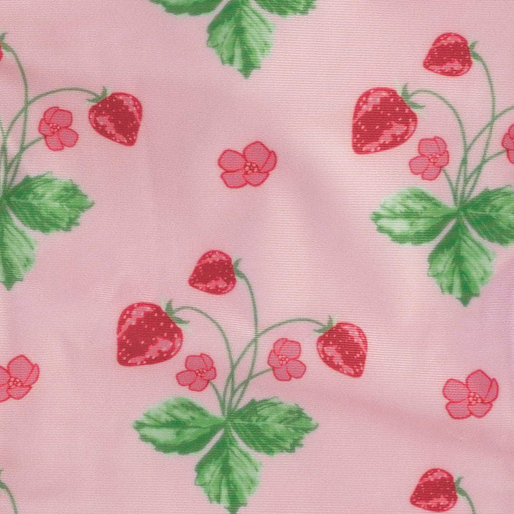 side ruffle tank swimsuit | pink strawberry | swim