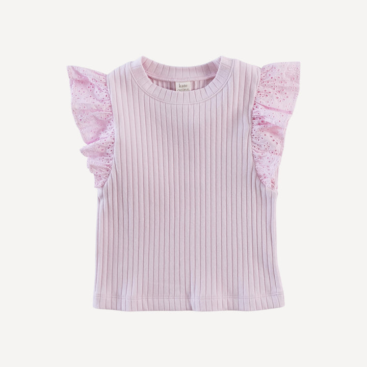 100 acre wood flutter tee | pink | organic cotton wide rib