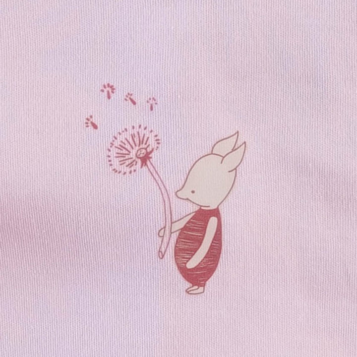 short sleeve crew neck shortie | pink | organic cotton interlock