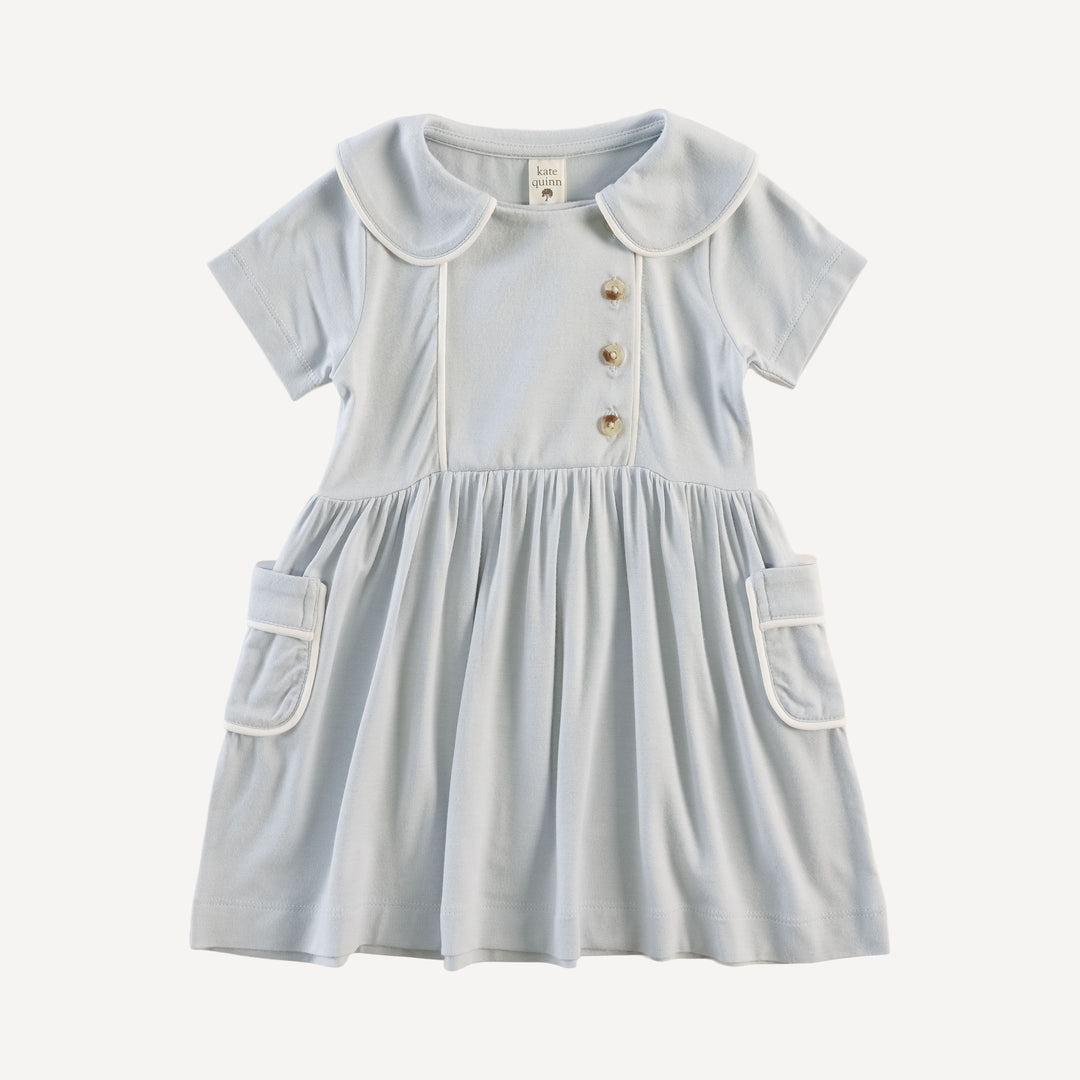 short sleeve peter pan apron dress | plein air | bamboo